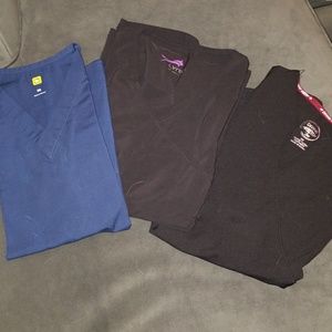Scrub tops. (Lot of 3)